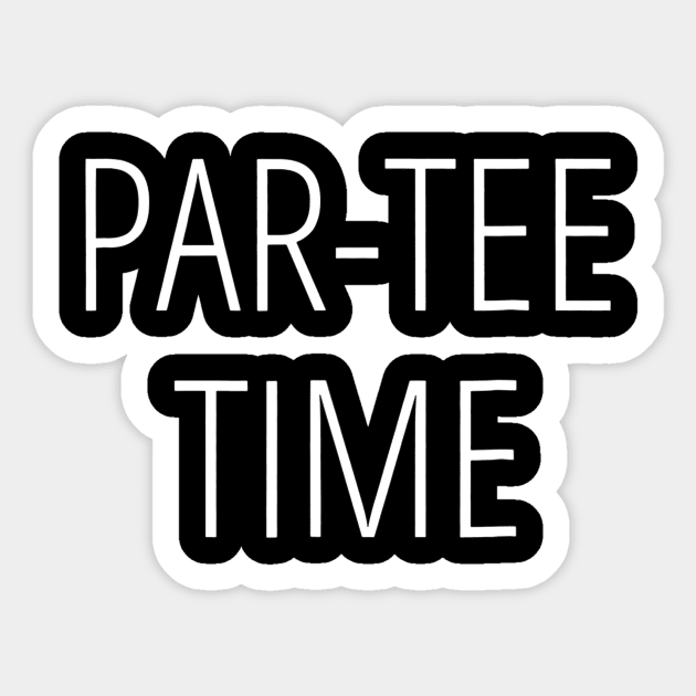 PARTEE Time Party Fun Drinking Beer Golf Golfing Sticker by danielfarisaj